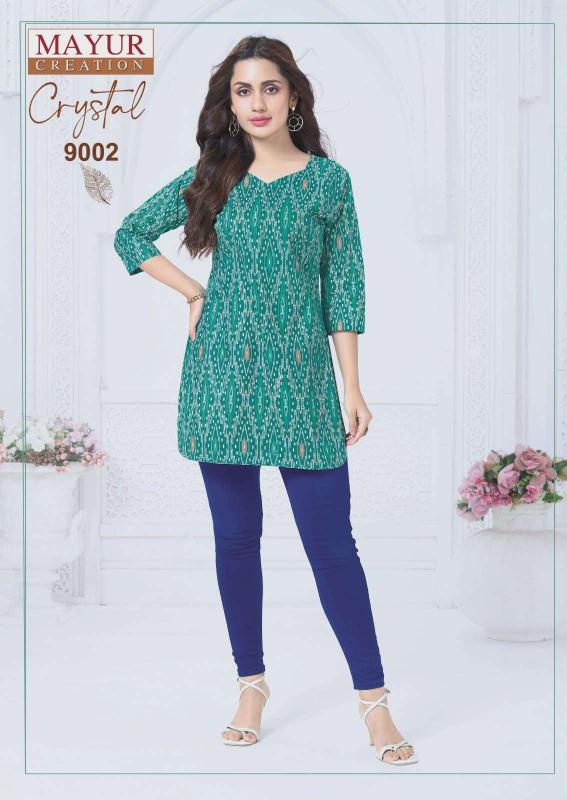 Mayur crystal vol-9 short top wholesale printed kurti online